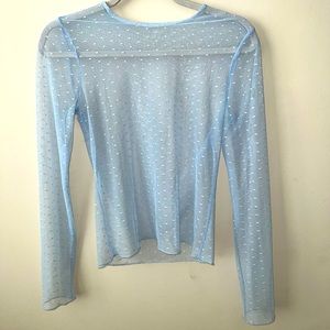 Sheer light blue small forever 21 top